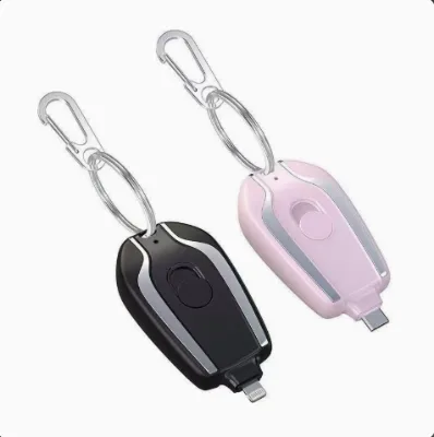 Hot Selling Promotional Product Retractable Plug Portable Backup Charger Small Mini Emergency Power Bank Decorative Keychain