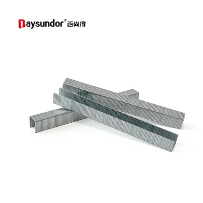 Baysundor Wholesale High Quality Steel 92 Series Sofa Nails (9212 9225 9232 9240) Furniture Stapler-18GA Silver Black Finish