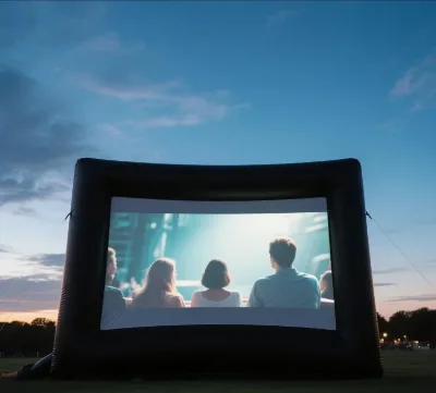 Large Inflatable Outdoor Theater Screen Complete Accessory Kit Inflatable Movie Screen for Rental Business Supplier