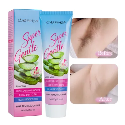 Professional Hair Removal Cream for Women & Men - Fast Acting & Painless Depilatory Cream with Soothing Aloe Vera