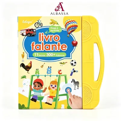 Kids E Book Learning Machine Toy Montessori Learning English & Portuguese Talking Electronic Book