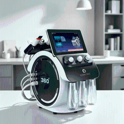 AU-S501 Visual Suction Nano Spray Ultrasonic Cold Hot Hammer Machine Wrinkle Removal Hydrogen Oxygen Facial Machine
