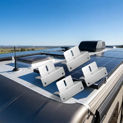 Z Clamps Silver Black Anodized Type Brackets Quick Installation RV Caravan Marine Solar Panels Secure Mounting Stable Load