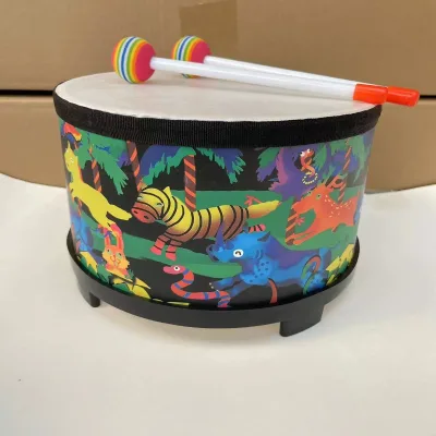 Kids Hand Drum Percussion Floor Drum Baby Musical Toy Snare Drum Early Education Teaching Aids