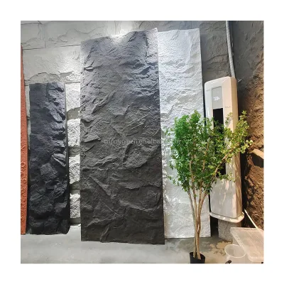 Brand New Eco-Friendly Modern Big Slab Pu Artificial Stone 3D Wall Panel for Warehouse Decoration