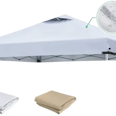 Factory Direct 10x10 Straight Leg Canopy Replacement Top 420D Oxford Waterproof Pop up Tent Cover with Silver Coating