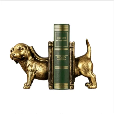 European Creative Dog Shaped Bookends Retro Home Decor Accessories Resin Craft Ornament