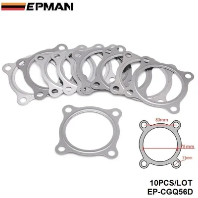 EPMAN 3 Inch Stainless Steel Turbo Downpipe Gasket High Temperature Auto Exhaust Flange Gaskets for Garrett GT30 GT35 EP-CGQ56D