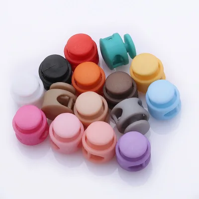 20pcs MOQ 14mm/17mm Plastic Cord Lock Spring Toggle Stopper for Drawstring Hoodie Shoelace
