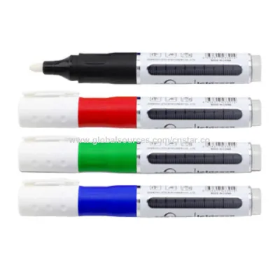 Push/Liquid Ink Type Whiteboard Markers, Ink Core Can be Displaced