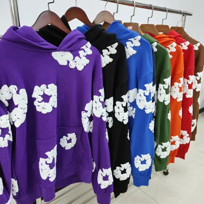 Custom Embroidered Patch High Quality Soft Cotton Fleece Hoody Puff Print Plain Oversized Heavyweight Hoodies Men Private Label