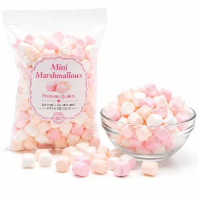 Wholesale Halal Mini Marshmallows Candy Bulk Supply Sugar Free Soft White for Hot Chocolate Baking Snack