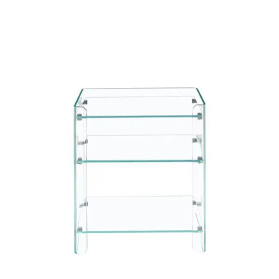 Hot Sale Side Table Modern Square End Table With 3 Shelves