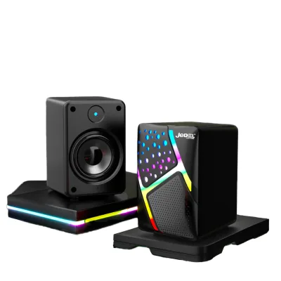 Mini Wired Portable Speakers RGB Stereo Sound USB2.0 for Desktop Gaming and Outdoor USB BT Function