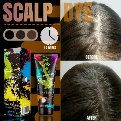 40ml Black Hairline Loss Concealer Cream Hair Styling Hair Coverage Scalp Concealer for Men and Woman Full HAIR Filling Liquid