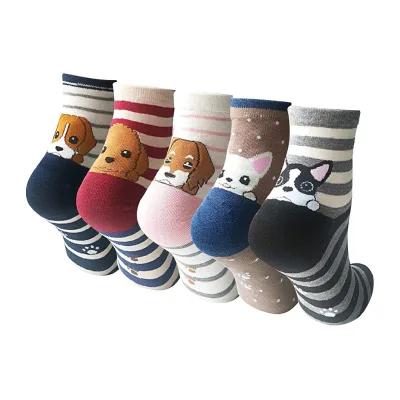 Women's Different Fun Designs Cute Socks Dog Cat Novelty Animal Socks Girl Cartoon Cotton Funny Socks