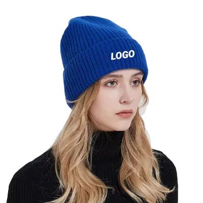 European and American Autumn and Winter Beanie Hat Beanie Big Head Circumference Men's and Women's custom 100%Wool Knitted Hat