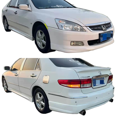 FOR 03-07  ACCORD CAR PP BODY KIT FRONT BUMPER LIP REAR BUMPER DIFFUSER LIP SPOILER SIDE SKIRTS WITH LIGHT 7/7.5 Th Accord