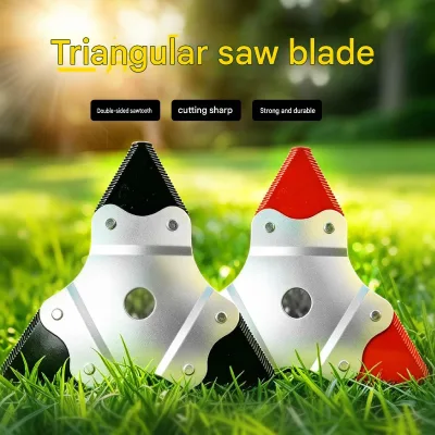 Triangular Sawtooth Blade Lawn Mower Blade Thickened Garden Special Weeding Lawn Mower Accessory Blade Machine Accessory Worker