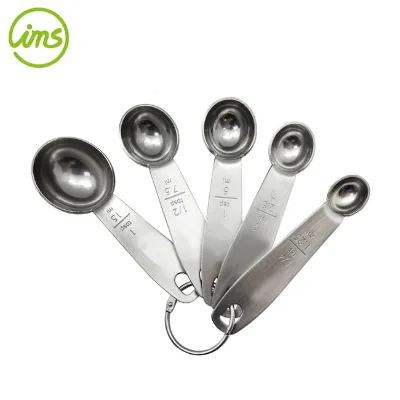 Stainless Steel Measuring Spoons Set for Dry or Liquid Ingredients Durable Metal Material