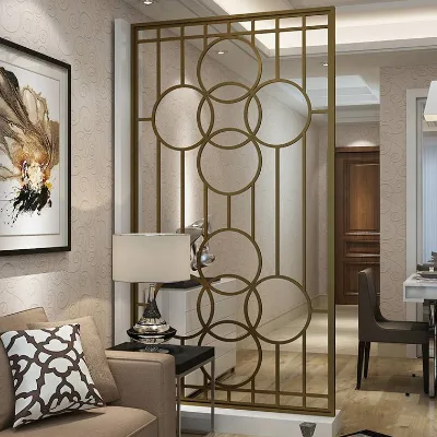 Modern Stainless Steel Room Divider Decorative Metal Screen with Coating for Home Decoration