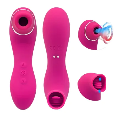 Rechargeable Rose Vibrator Waterproof Clit Sucker with Suction Levels for Clitoral Nipple Stimulation Quiet Sex Toy
