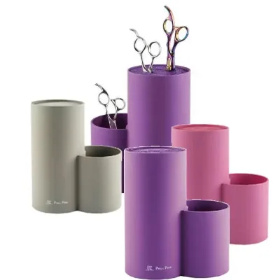 ABS & PP Material | Holds 6+ Scissors | Removable Hygienic Bristles Professional Groomer Scissor Storage Box with 6 Colors