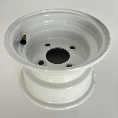 High Performance Golf Cart 8x5 PCD 4x101.6mm 8-inch Steel Rim and White Wheels Compatible Tires 16x6.50-8/18x6.50-8