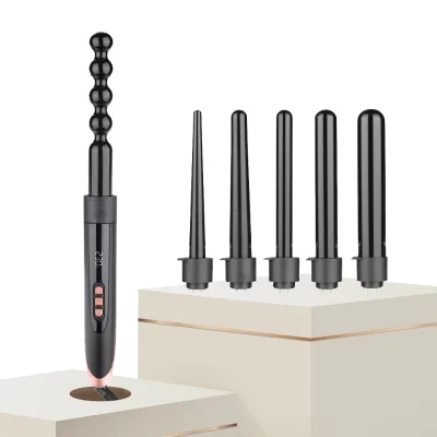 EFA Ion Professional Salon-Grade Mini Beige Ceramic Negative Ions 32/40MM Automatic LED Electric Portable 3-in-1 Wavy Curler