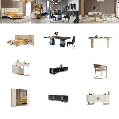 Contemporary One Stop Home Furniture Tailored for Living Room Bedroom Kitchen Sofa Sets Cabinets