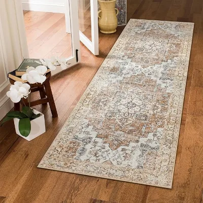 Hallway Rug 60x180cm Washable Non-Slip Kitchen Runner Rug, Throw Soft Bathroom Rug Indoor Carpet for Entrance Bedroom Laundry