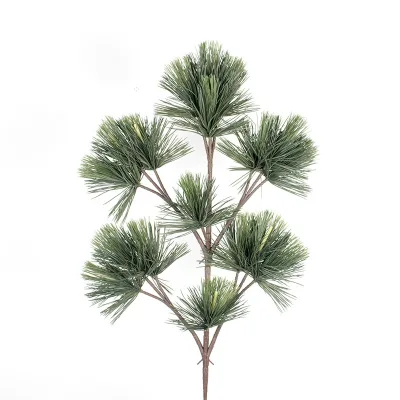 Indoor Decorative Plastic Green Plant Branches Faux Christmas Pine Tree with Artificial Pine Leaves Christmas Accessories