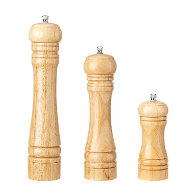 Oak Wooden Classic-style Natural-color Manual Pepper Mill Grinder Seasoning Tool Kitchen Spice In-Stock