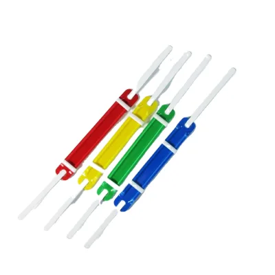 Office Stationery Supplies Colorful PVC Desktop Organizer Binding Clip 8cm Standard Document Plastic Paper File Fastener