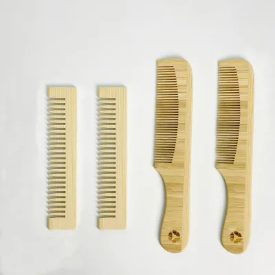 Eco-Friendly Bamboo Large Hair Detangling Wide-Tooth Comb Classic Style Portable and Comfortable for Hotels