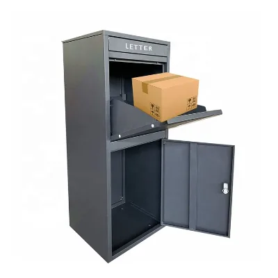 Metal Delivery Box Mail Package Outdoor House Large Locking Package Delivery Box Waterproof for Outside Briefkasten Mit Paketbox