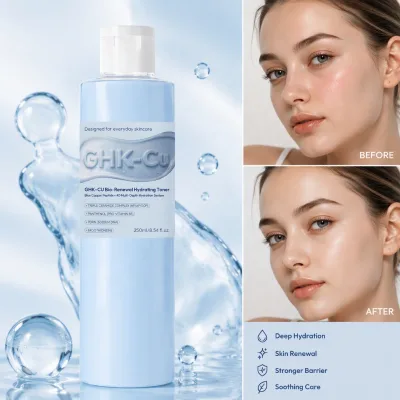 Whitening Skin Care Anti Wrinkle Facial Toner Ceramide Bio-renewal Hydrating Ghk-cu Blue Copper Peptide Face Toner