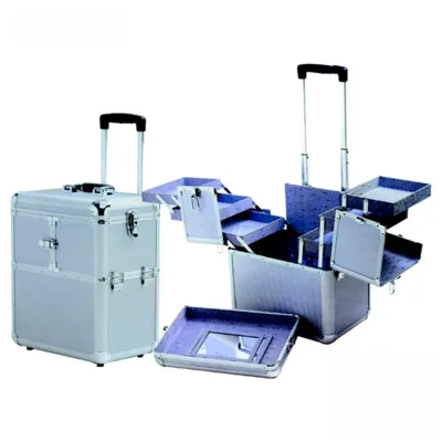 Custom Logo Aluminum Barber Tool Case with Protective Foam Insert, Hard-Shell Travel Carrying Case for Clippers & Scissors