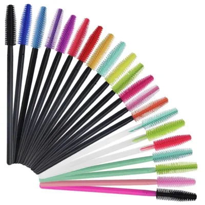 Beauty Multicolor Soft Silicone Gel Makeup Mascara Eyelash Wand Brushes Beauty Accessories Brosse a Cils