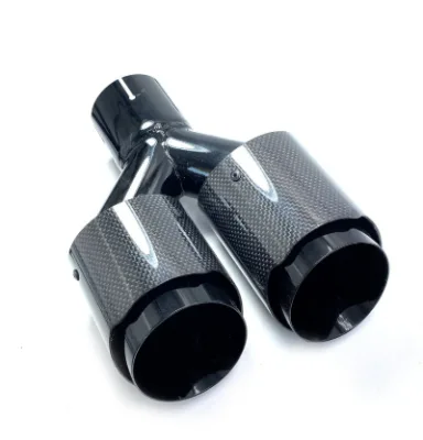 Carbon Fiber Automotive Led Exhaust Pipes Black Car Exhaust Pipe Muffler Exhaust Tip