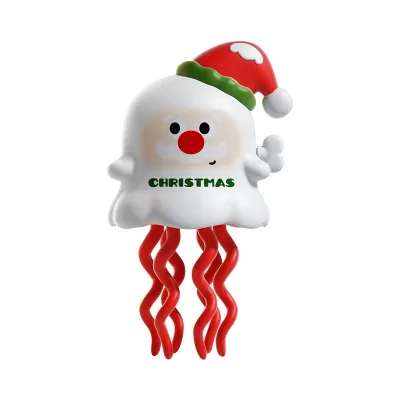 Plastic Wind-Up Santa Claus Reindeer Twist & Dance Stress-Relieving Creative Christmas Toys-White/Brown Ages 5+ EN71 Certified