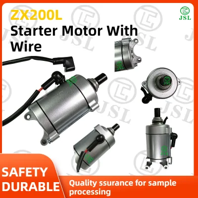 ZX200L Motorcycle Starter Motor with Wiring Harness Engine Starter Motor Accessories