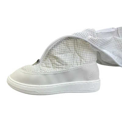Factory-Recommended 5MM Strip ESD Cleanroom Booties Colorful Anti-Static Cylinder Boots Industrial Use Reusable Zipper Booties