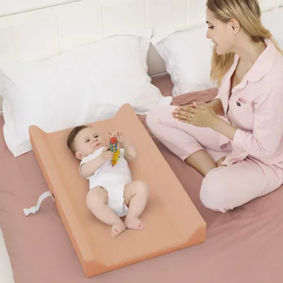 Wipeable Baby Changing Pad for Dresser and Table, Cozy Diaper Changing Pad with Waterproof & Wipe-Clean Leather Cover