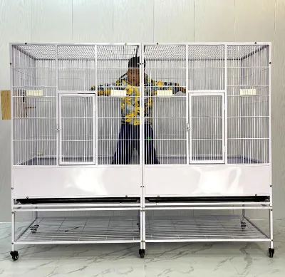 Very Large White Parrot Cage Outdoor Aviary