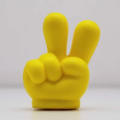 Creatively Designed Decompression Squeeze Toy in Gesture Shaped PU Material Customizable for Stress Relief
