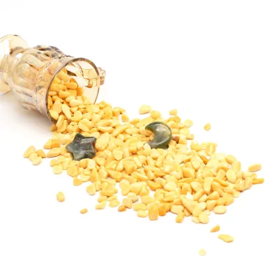 Wholesales Natural Yellow Aventurine Crystal Chips Polished Crystal Tumbled Stones Gravels for Fengshui Decoration Factory Price