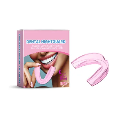Pink Snore Mouth Guard Breath Anti Snoring Mouthguard Device Stop Snore Trays Silicone Mouthpiece Apnea Guard With Box