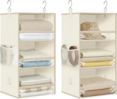 Best-selling Large-Capacity Foldable Hanging Wardrobe Storage Bags Non-Woven Fabric for Bedroom Living Room Bathroom