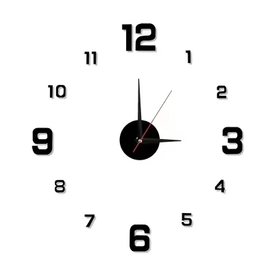 Wall Decorative Acrylic Digital Wall Clockswall Sticker Clock Wall Clock Home Decor Luxury for Promotion